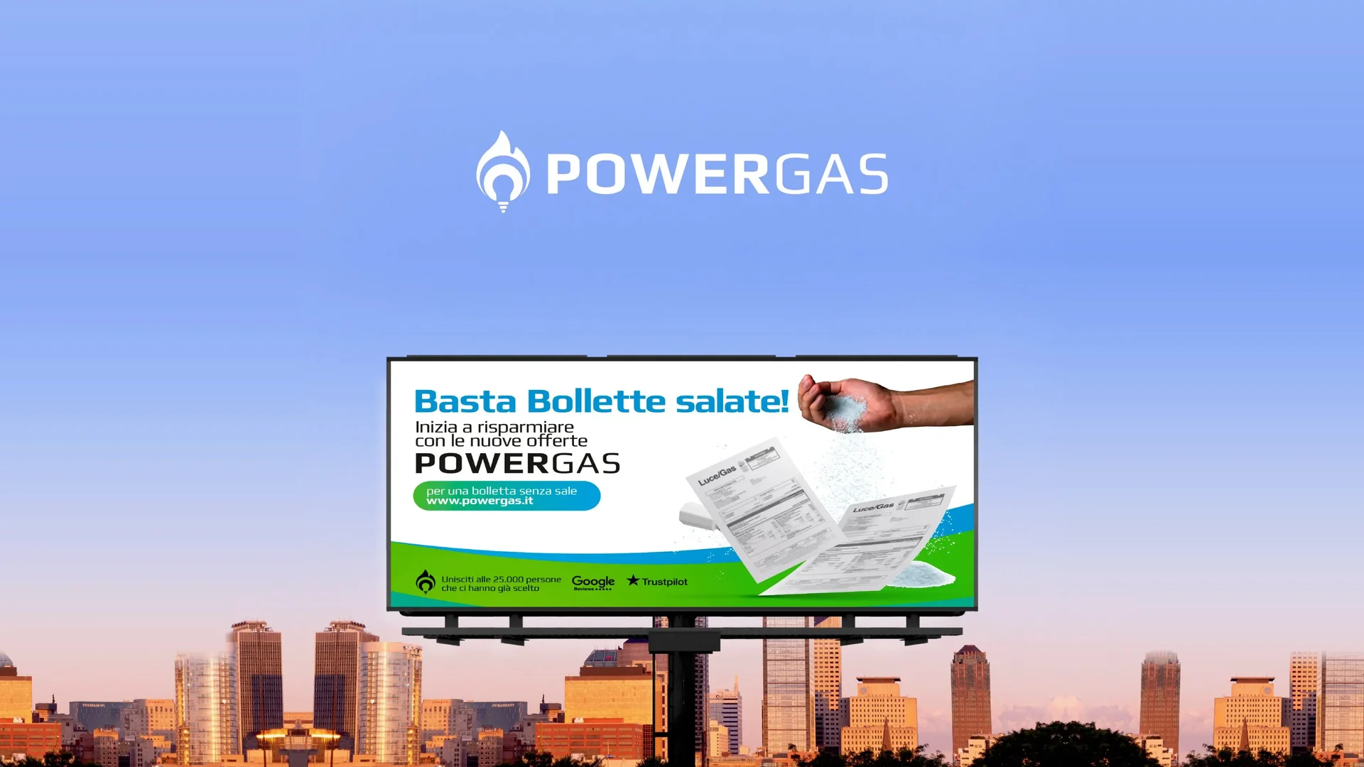 Powergas — Campagna pubblicitaria online e affissioni