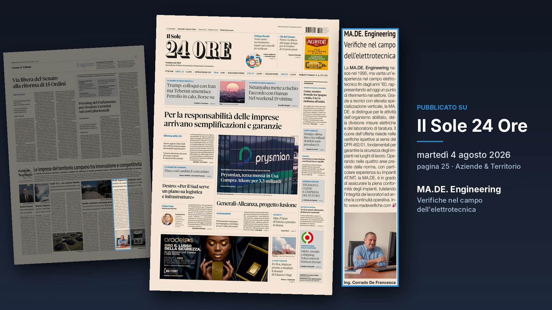 IlSole24ore — Articolo su Il Sole 24 Ore e online